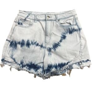American Eagle Women's Distressed Tie Dye Highest Rise Mom Short Size 8